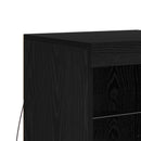 LED Sideboard Sort eg 41 x 37 x 67 cm Konstrueret træ