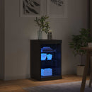 LED Sideboard Sort eg 41 x 37 x 67 cm Konstrueret træ