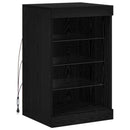 LED Sideboard Sort eg 41 x 37 x 67 cm Konstrueret træ