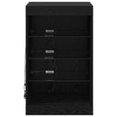 LED Sideboard Sort eg 41 x 37 x 67 cm Konstrueret træ