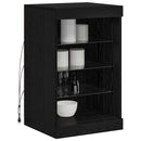 LED Sideboard Sort eg 41 x 37 x 67 cm Konstrueret træ