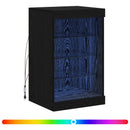 LED Sideboard Sort eg 41 x 37 x 67 cm Konstrueret træ