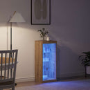 LED Sideboard Artisan Egetræ 41 x 37 x 100 cm Konstrueret træ