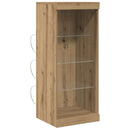 LED Sideboard Artisan Egetræ 41 x 37 x 100 cm Konstrueret træ