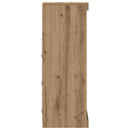 LED Sideboard Artisan Egetræ 41 x 37 x 100 cm Konstrueret træ