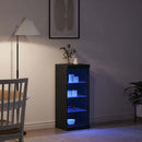 LED Sideboard Sort eg 41 x 37 x 100 cm Konstrueret træ