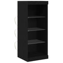 LED Sideboard Sort eg 41 x 37 x 100 cm Konstrueret træ