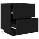 Natskab 2 pcs Sort eg 45 x 40 x 55 cm Konstrueret træ
