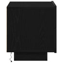 Natskab med skuffe Sort eg 70 x 36 x 40,5 cm Konstrueret træ