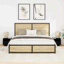 Natskab 2 pcs Sort eg 40 x 39 x 37 cm Konstrueret træ