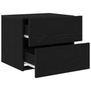 Natskab 2 pcs Sort eg 50 x 39 x 41 cm Konstrueret træ