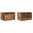 Vægmonteret natbord 2 pcs Gammelt træ Konstrueret træ