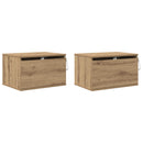Vægmonteret natbord 2 pcs Artisan Egetræ 50 x 36 x 30 cm