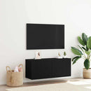 TV-møbelsæt 100 x 30 x 41 cm Sort eg Konstrueret træ
