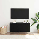 TV-møbelsæt 100 x 30 x 41 cm Sort eg Konstrueret træ