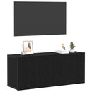 TV-møbelsæt 100 x 30 x 41 cm Sort eg Konstrueret træ
