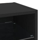 LED Væghylde Bedside Cabinet Sort 30 x 28,5 x 30 cm