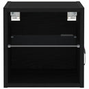 LED Væghylde Bedside Cabinet Sort 30 x 28,5 x 30 cm