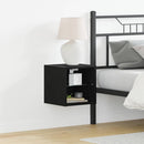LED Væghylde Bedside Cabinet 2 pcs Sort 30 x 28,5 x 30 cm