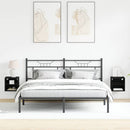 LED Væghylde Bedside Cabinet 2 pcs Sort 30 x 28,5 x 30 cm