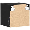 LED Væghylde Bedside Cabinet 2 pcs Sort 30 x 28,5 x 30 cm