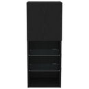 TV-møbelsæt med LED Sort eg 40,5 x 30 x 102 cm Konstrueret træ
