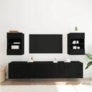 TV-møbelsæt 2 pcs Sort 40 x 30 x 60,5 cm Konstrueret træ