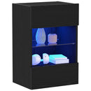 TV-møbelsæt 2 pcs Sort 40 x 30 x 60,5 cm Konstrueret træ