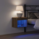 TV-møbelsæt med LED 2 pcs Artisan Egetræ 40 x 30 x 30 cm
