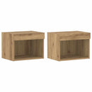 TV-møbelsæt med LED 2 pcs Artisan Egetræ 40 x 30 x 30 cm