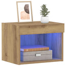TV-møbelsæt med LED 2 pcs Artisan Egetræ 40 x 30 x 30 cm
