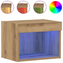 TV-møbelsæt med LED 2 pcs Artisan Egetræ 40 x 30 x 30 cm