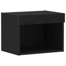 TV-møbelsæt med LED Sort eg 40 x 30 x 30 cm Konstrueret træ