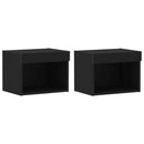 TV-møbelsæt 2 pcs Sort eg 40 x 30 x 30 cm Konstrueret træ