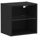 TV-møbelsæt 2 pcs Sort eg 40 x 30 x 30 cm Konstrueret træ