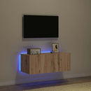 TV vægskab Artisan Egetræ 80 x 35 x 31 cm Konstrueret træ