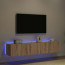 TV vægskab 2 pcs Artisan Egetræ 80 x 35 x 31 cm Konstrueret træ
