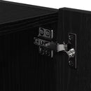 TV vægskab 2 pcs Sort eg 80 x 35 x 31 cm Konstrueret træ