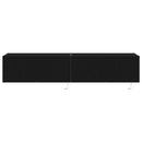TV vægskab 2 pcs Sort eg 80 x 35 x 31 cm Konstrueret træ