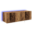 TV vægskab 2 pcs Gammelt træ 100 x 35 x 31 cm Konstrueret træ