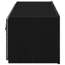TV vægskab 2 pcs Sort eg 100 x 35 x 31 cm Konstrueret træ
