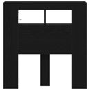 LED sengegavl Sort eg 100 x 18,5 x 103,5 cm Konstrueret træ