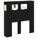 LED sengegavl Sort eg 100 x 18,5 x 103,5 cm Konstrueret træ