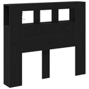 LED sengegavl Sort eg 120 x 18,5 x 103,5 cm Konstrueret træ