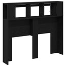 LED sengegavl Sort eg 120 x 18,5 x 103,5 cm Konstrueret træ