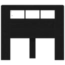 LED sengegavl Sort eg 120 x 18,5 x 103,5 cm Konstrueret træ
