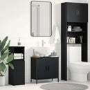 Badeværelsesskabsunder Sort eg 60 x 30 x 60 cm Konstrueret træ