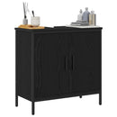 Badeværelsesskabsunder Sort eg 60 x 30 x 60 cm Konstrueret træ