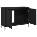 Badeværelsesskabsunder Sort eg 80 x 30 x 60 cm Konstrueret træ