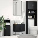 Badeværelsesskabsunder Sort eg 60 x 30 x 60 cm Konstrueret træ